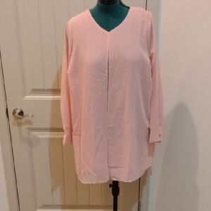 Jessica London Soft Pink Long Sleeve Blouse